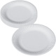 Set 10 farfurii de unica folosinta, din carton, albe, 23 CM